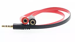 Аудио кабель Voltronic AUX mini Jack 3.5мм M/2xF cable 0.2m black/red (YT-S-3.5(M) / 2*3.5(F)) - миниатюра 6