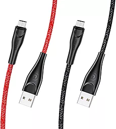 Кабель USB Usams U41 Braided micro USB Cable Black (US-SJ393) - миниатюра 3