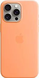 Чехол Apple Silicone Case Full with MagSafe and SplashScreen для Apple iPhone 15 Pro Max Orange Sorbet