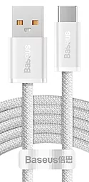 Кабель USB Baseus Dynamic Series Fast Charging 100w 5a USB Type-C cable white (CALD000602)