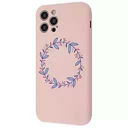Чехол Wave Minimal Art Case with MagSafe для Apple iPhone 12 Pro Pink Sand/Wreath