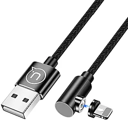 Кабель USB Usams U54 Right-Angle Magnetic Lightning Cable Black - миниатюра 2