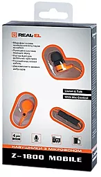 Наушники REAL-EL Z-1800 Mobile Orange-Black - миниатюра 4