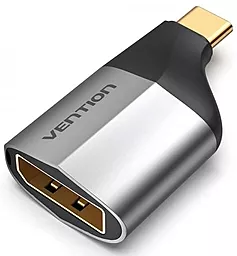 Видео переходник (адаптер) Vention USB Type-C - DisplayPort v1.2 4k 60hz black/silver (TCCH0)