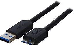 Кабель USB Belkin 0.9M micro USB 3.0 Cable Black (F3U166bt03-BLK) - миниатюра 2