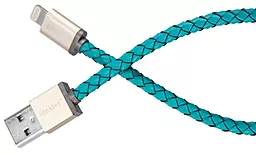 Кабель USB PlusUs LifeStar Lightning 1m Cross Turquoise (LST2003100) - миниатюра 2