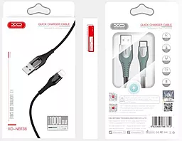 Кабель USB XO NB138 Led Display Lightning Cable Green - миниатюра 3