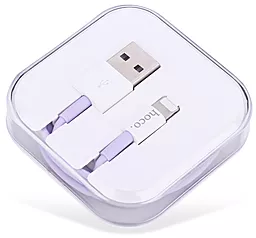 Кабель USB Hoco X8 Lightning Lavander Purple - миниатюра 4