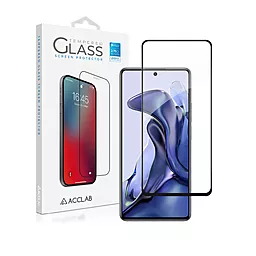 Защитное стекло ACCLAB Full Glue для Xiaomi Mi 11T  Черный