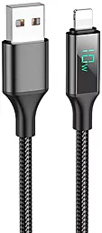 Кабель USB Borofone BU32 Digital Display 12W 2.4A 1.2M Lightning Cable Black