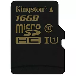 Карта памяти Kingston microSDHC 16GB Class 10 UHS-I U1 (SDCA10/16GBSP)
