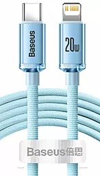 Кабель USB PD Baseus Crystal Shine 20W 2M USB Type-C - Lightning Cable Sky Blue (CAJY001403) - миниатюра 2