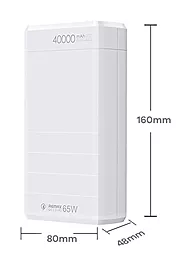 Повербанк Remax Dinba 40000mAh QC+PD 65W White (RPP-310) - миниатюра 9