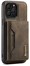 Чехол-кошелек 2 в 1 Magnetic Leather Case для Apple iPhone 13 Brown - миниатюра 2