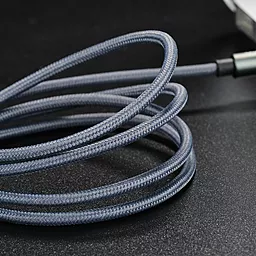 Аудио кабель Hoco UPA03 AUX mini Jack 3.5mm M/M Cable 1 м gray - миниатюра 4