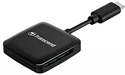 Кардридер Transcend USB 3.2 Gen 1 Type-C SD/microSD (TS-RDC3) Black - миниатюра 2