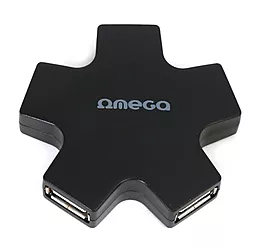 USB хаб OMEGA Hub Star 4xUSB 2.0 Black (OUH24SB)
