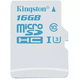 Карта памяти Kingston microSDHC 16GB Class 10 UHS-I U3 (SDCAC/16GBSP)