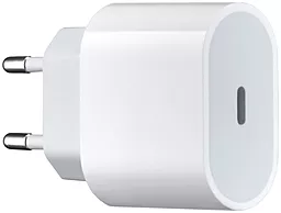 Сетевое зарядное устройство с быстрой зарядкой Apple 20W USB Type-C Replacement OEM Power Adapter white - миниатюра 3