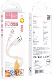 Кабель USB Hoco X97 Crystal Silicone 12W 2.4A USB Type-C Cable Pink - миниатюра 6