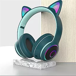 Бездротові навушники котики з вушками Tucci AKZ-K26 Green - мініатюра 2