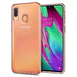 Чохол Spigen Liquid Crystal Glitter для Samsung Galaxy A40 Crystal Quartz (618CS26442)