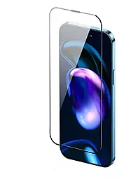 Защитное стекло Baseus Full Glass 0.3mm (с сеткой на динамик) для iPhone 14 / 13 / 13 Pro Black (SGLZ020001) - миниатюра 2