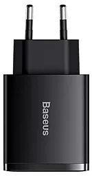 Сетевое зарядное устройство с быстрой зарядкой Baseus Compact 30w PD/QC 2xUSB-A/USB-C ports home charge black (CCXJ-E01) - миниатюра 3