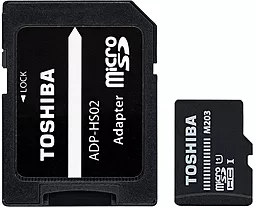 Карта памяти Toshiba microSDXC 64GB M203 Class 10 UHS-I U1 + SD-адаптер (THN-M203K0640EA)