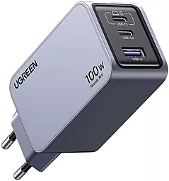 Сетевое зарядное устройство Ugreen X757 Nexode Pro 100w GaN PD/QC 2xUSB-C/USB-A charger Grey (25874)