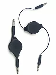 Аудио кабель EasyLife Retractable AUX mini Jack 3.5mm M/M Cable 0.8 м black - миниатюра 3