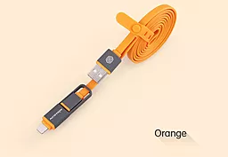 Кабель USB Nillkin Plus Lightning & Micro 1.2M Orange - миниатюра 2