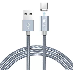 Кабель USB Hoco U40A Magnetic Adsorption Charged USB Type-C Cable Gray
