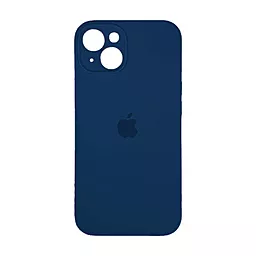 Чехол Silicone Case Full Camera для Apple iPhone 14 Denim blue