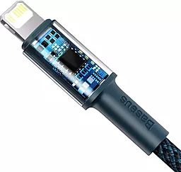 Кабель USB PD Baseus High Density Braided 20W 3A USB Type-C - Lightning Cable Blue (CATLGD-03) - миниатюра 4