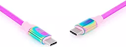 Кабель USB PD REAL-EL Premium 61W 3A USB Type-C - Type-C Cable Rainbow (EL123500053) - миниатюра 2