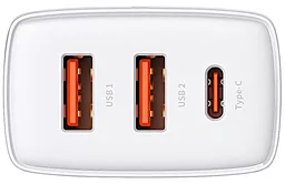 Сетевое зарядное устройство с быстрой зарядкой Baseus Compact 30W QC 2xUSB-A-C White (CCXJ-E02) - миниатюра 2