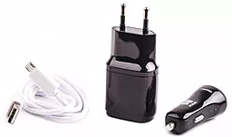 Комплект зарядных устройств Drobak Power 3-in-1 + micro USB Cable Black (905319) - миниатюра 3