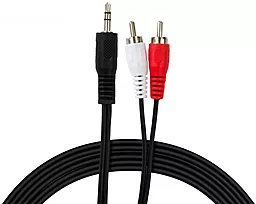 Аудіо кабель Vinga Aux mini Jack 3.5 mm - 2хRCA M/M Cable 5 м black