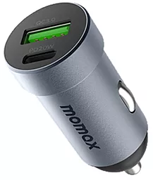 Автомобильное зарядное устройство Momax 20w USB-C/USB-A ports fast charger grey (UC12)