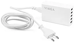 Сетевое зарядное устройство с быстрой зарядкой Vinga 5 USB 3A Quick&Smart Charger (M044) - миниатюра 2