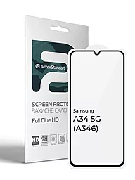 Защитное стекло ArmorStandart Full Glue HD для Samsung A34 5G (A346) Black (ARM66199)