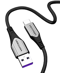Кабель USB Vention Aluminum Alloy 40w 5a 1.5m USB Type-C cable gray (COFHG) - миниатюра 2
