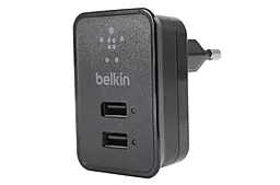 Сетевое зарядное устройство Belkin 2xUSB Home Charger (2,1A/10Watt) Black (BK055) - миниатюра 2