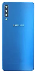 Задняя крышка корпуса Samsung Galaxy A7 2018 A750 со стеклом камеры Original Blue
