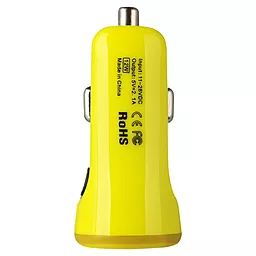 Автомобільний зарядний пристрій Baseus 2USB Car charger 2.1A Yellow (Tiny) - мініатюра 4