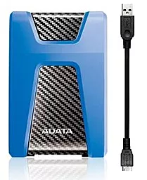 Внешний жесткий диск ADATA DashDrive Durable HD650 1TB (AHD650-1TU31-CBL) Blue - миниатюра 2