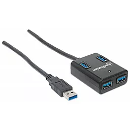 USB хаб Manhattan Super Hi-Speed 4-port USB3.0