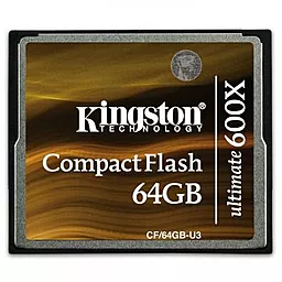 Карта памяти Kingston Compact Flash 64GB Ultimate 600X (CF/64GB-U3)