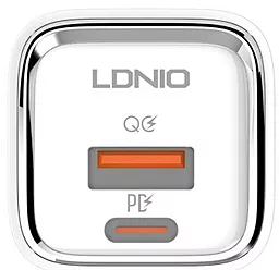 Сетевое зарядное устройство LDNio A2317C 30W PD/QC 3.0 + USB-A-C White - миниатюра 4